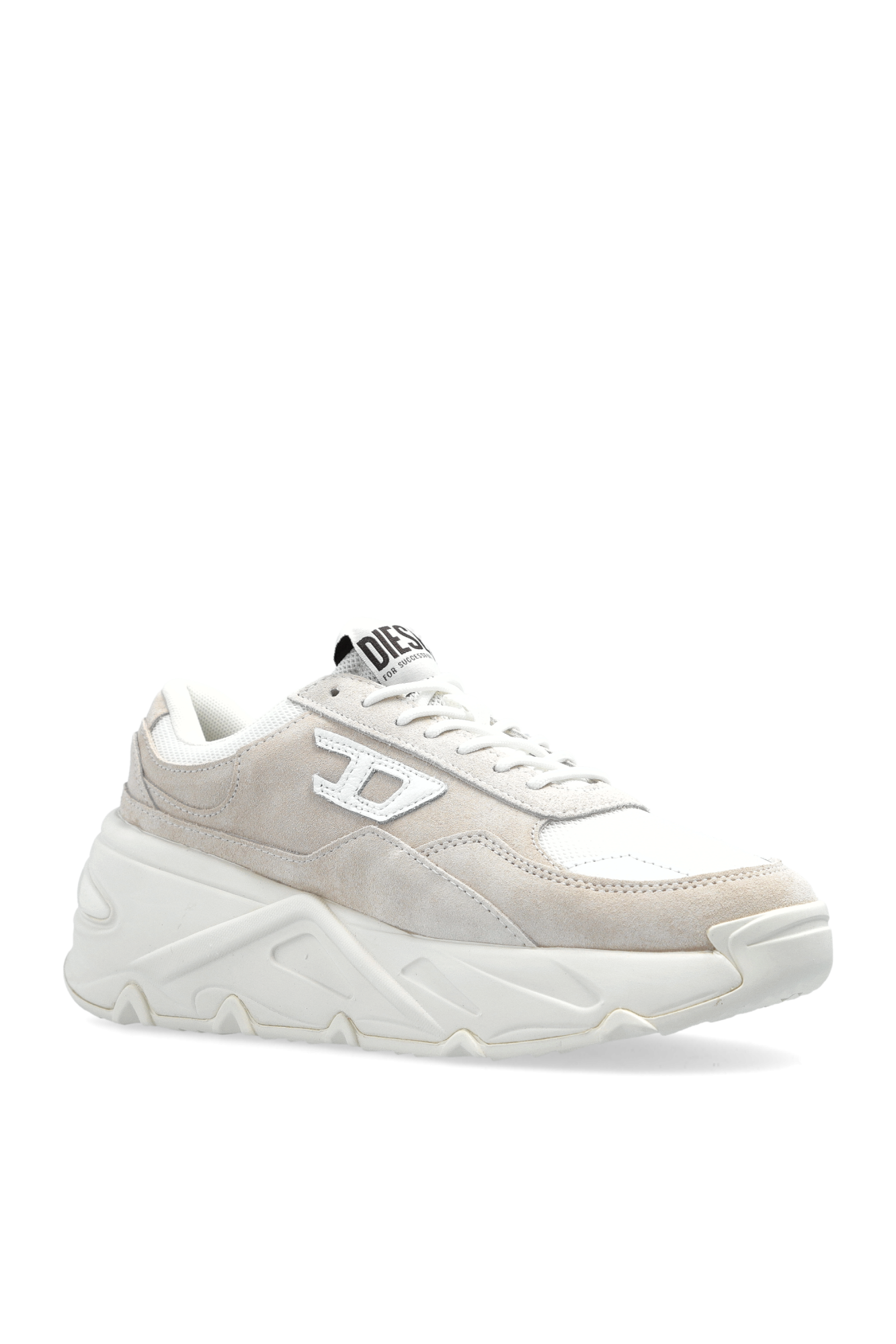 DIESEL S-SAVANNAH W スニーカー 24.0 Women's S-Savannah-Platform sneakers in suede and mesh
